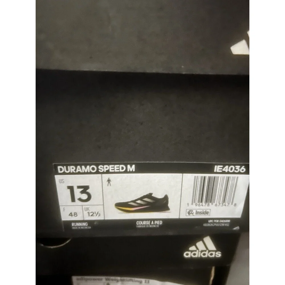 Adidas Duramo Speed M IE4036 Athletic Comfort Black Running Shoe Mens Size 13